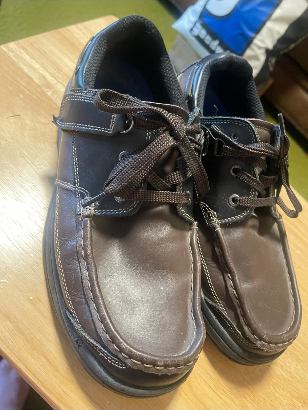 Orthofeet 422 Baton Rouge Brown Black Diabetic Men's Leather Shoes Size 10 D